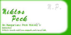 miklos peck business card